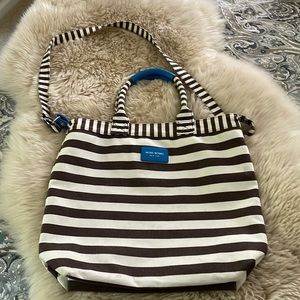 Henri Bendel stripped tote bag with strap